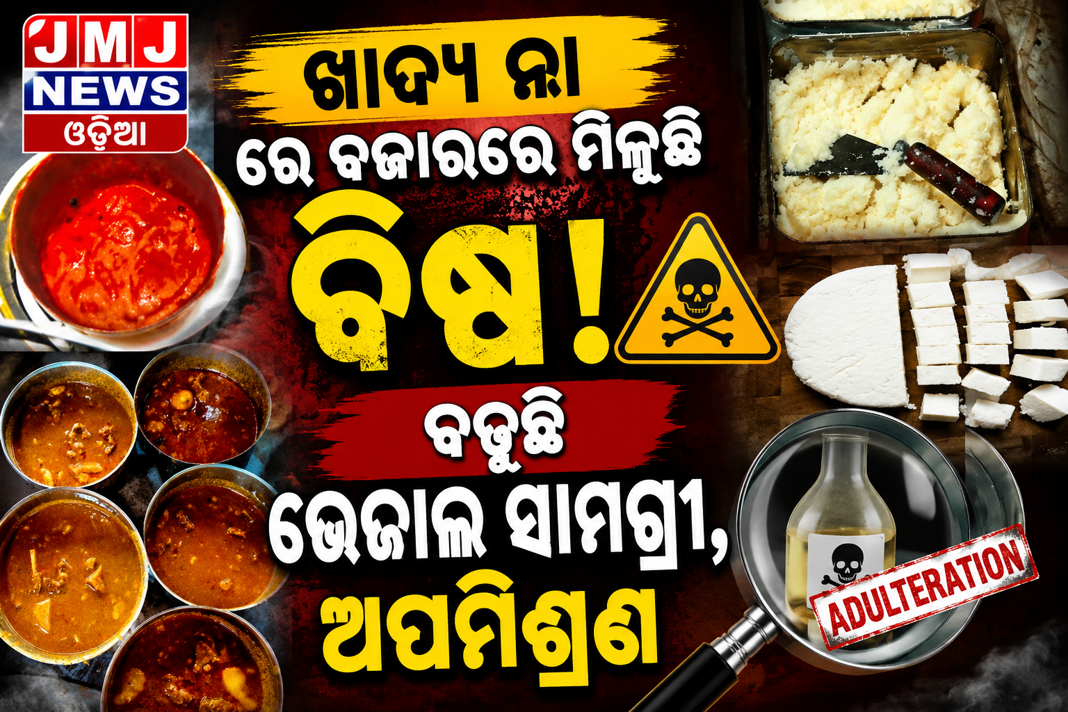 ଖାଦ୍ୟ ନାଁ ରେ ମିଳୁଛି ବିଷ!ଭେଜାଲ ସାମଗ୍ରୀ ସାଙ୍ଗକୁ ବଢୁଛି ଅପମିଶ୍ରଣ
