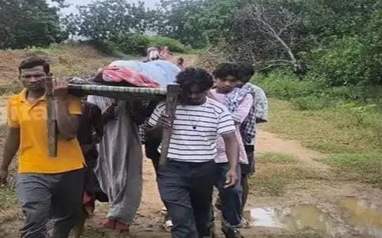 ଗାଁକୁ ନାହିଁ ରାସ୍ତା: ଖଟିଆରେ ବୁହା ହେଲେ ଗର୍ଭବତୀ