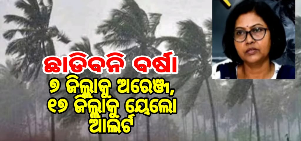 ଦୁଇ ଦିନ ଛାଡ଼ିବନି ବର୍ଷା ! ୭ ଜିଲ୍ଲାକୁ ଅରେଞ୍ଜ, ୧୭ ଜିଲ୍ଲାକୁ ୟେଲୋ ଆଲର୍ଟ